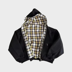 Felpa unisex reversibile con cappuccio e zip