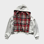 Felpa unisex reversibile con cappuccio e zip