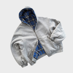 Felpa unisex reversibile con cappuccio e zip