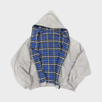Felpa unisex reversibile con cappuccio e zip