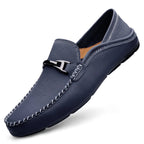 Mocassini uomo con fibbia decorativa a T