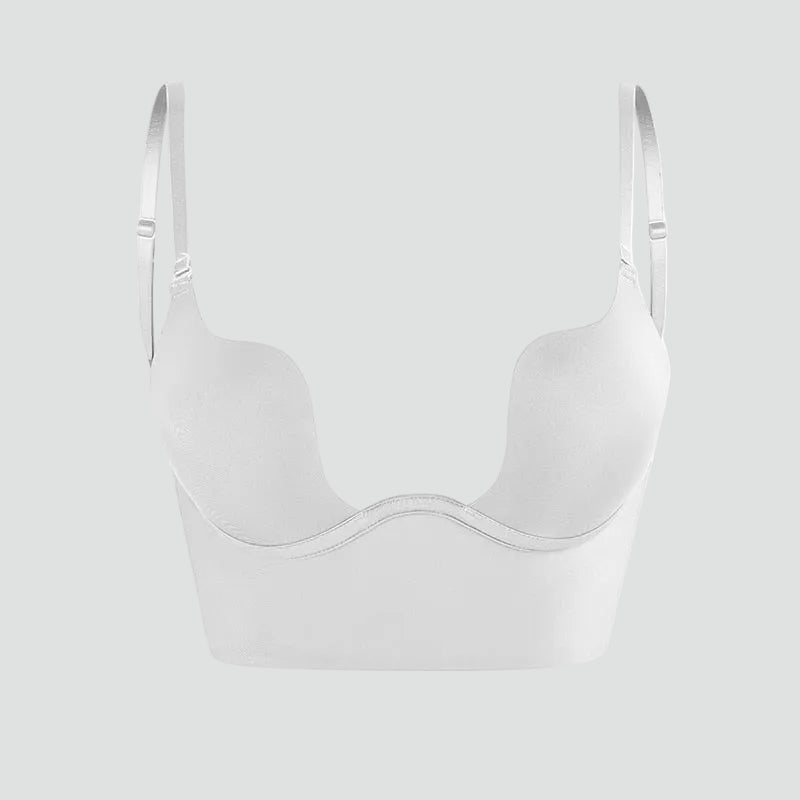 Reggiseno push up donna con spalline trasparenti