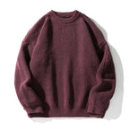 Maglione donna a coste con scollo rotondo