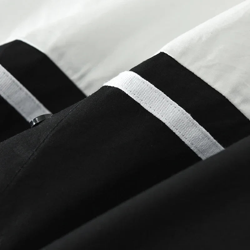 Camicia uomo con fantasia color block