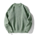 Maglione donna a coste con scollo rotondo