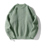 Maglione donna a coste con scollo rotondo