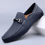 Mocassini uomo con fibbia decorativa a T