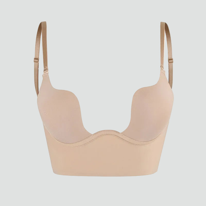 Reggiseno push up donna con spalline trasparenti