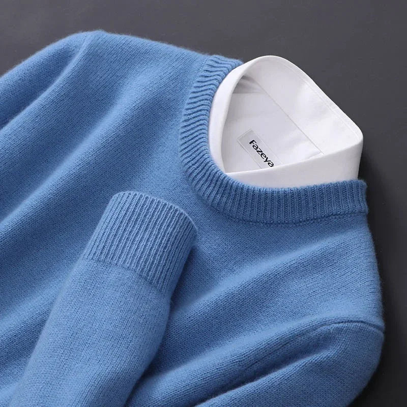 Maglione uomo in cashmere girocollo