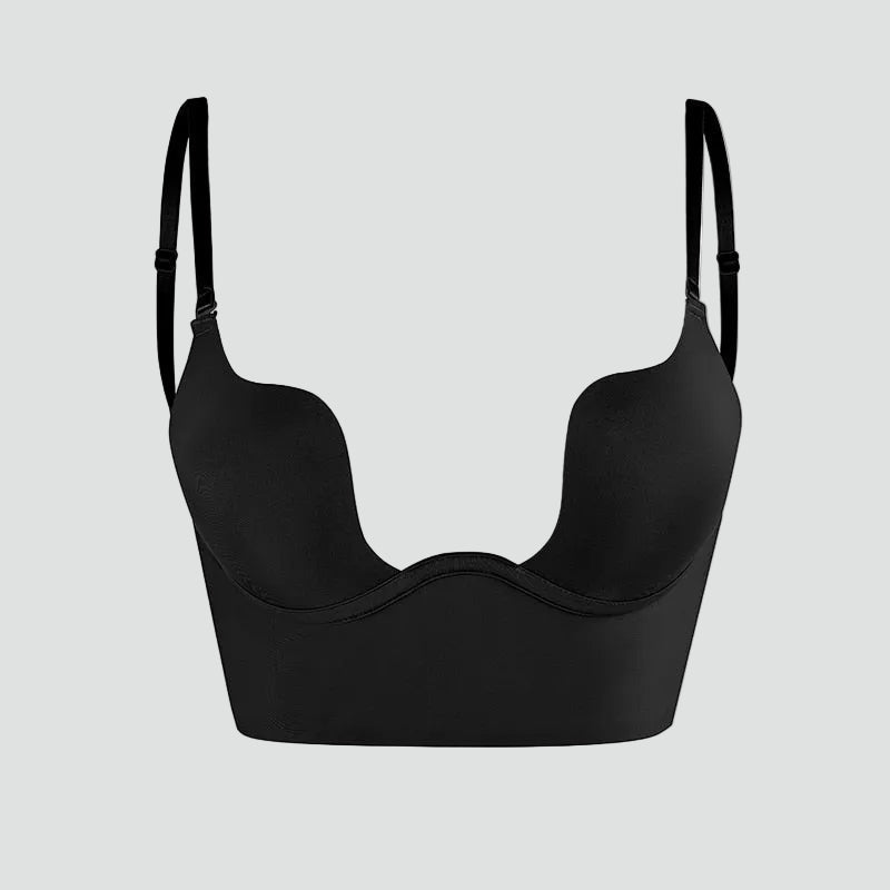 Reggiseno push up donna con spalline trasparenti