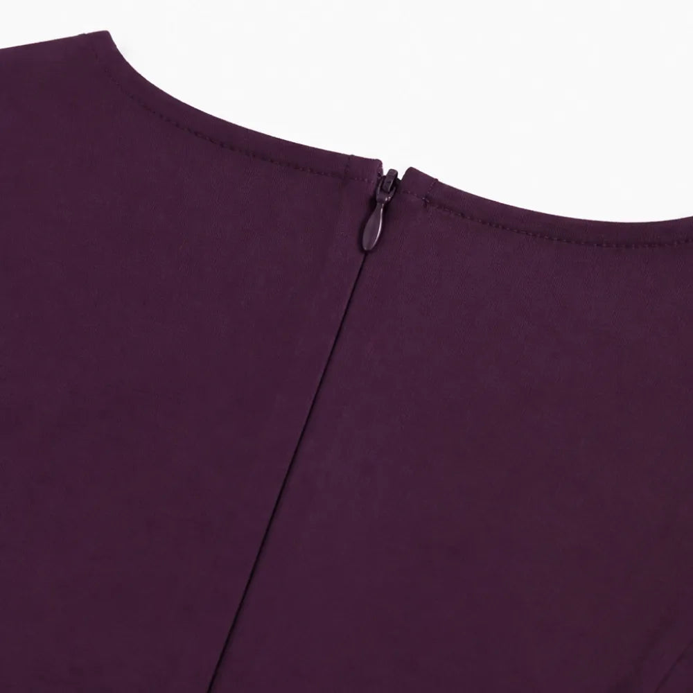 Abito midi donna con scollo quadrato