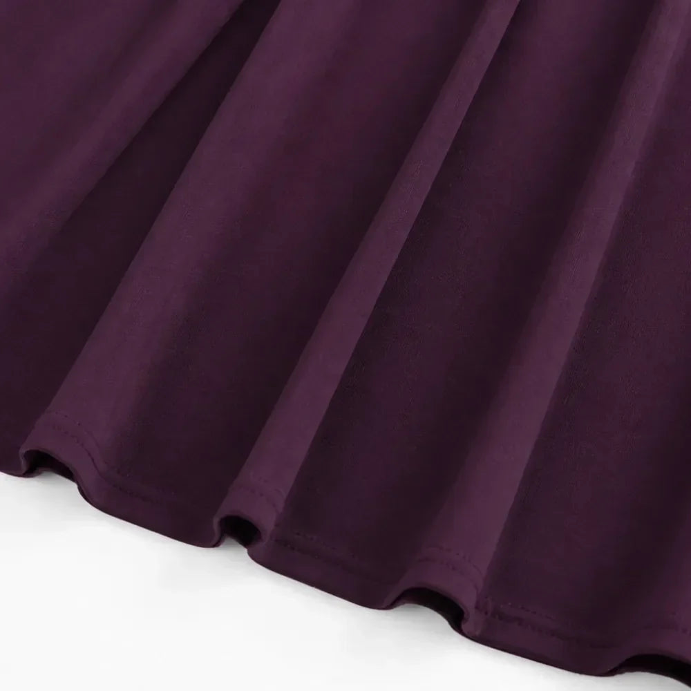 Abito midi donna con scollo quadrato