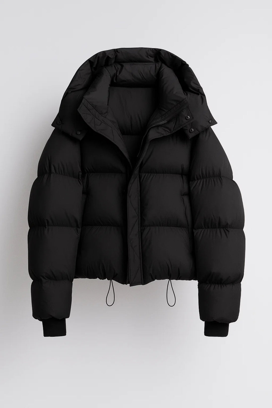 Giacca trapuntata donna oversize con cappuccio