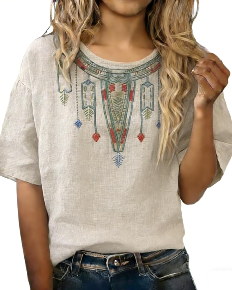 Aurora | Blusa Donna Floreale con Scollo a V