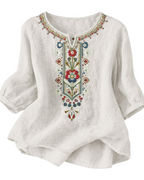 Aurora | Blusa Donna Floreale con Scollo a V