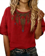 Aurora | Blusa Donna Floreale con Scollo a V