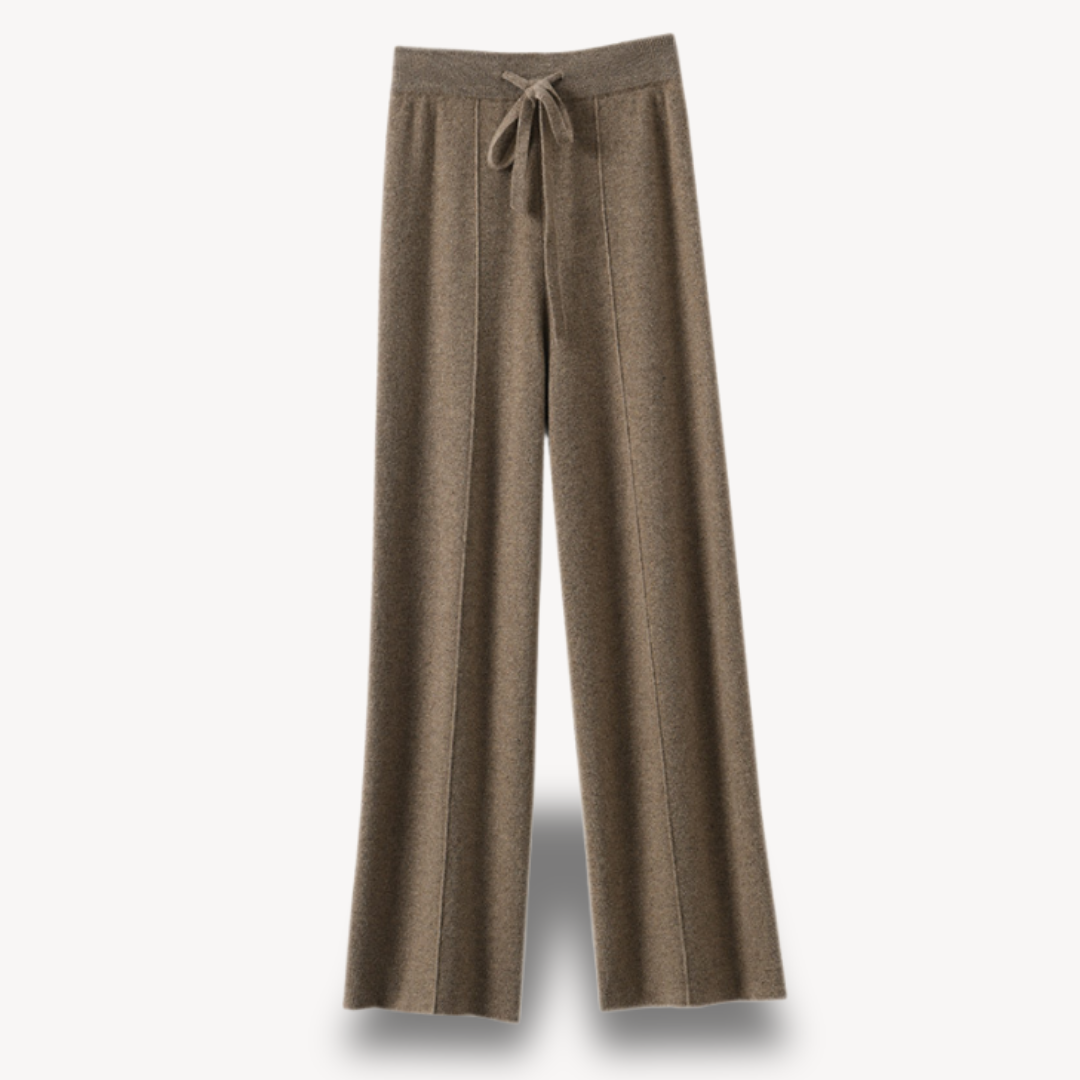 Pantaloni donna in maglia ampi con coulisse