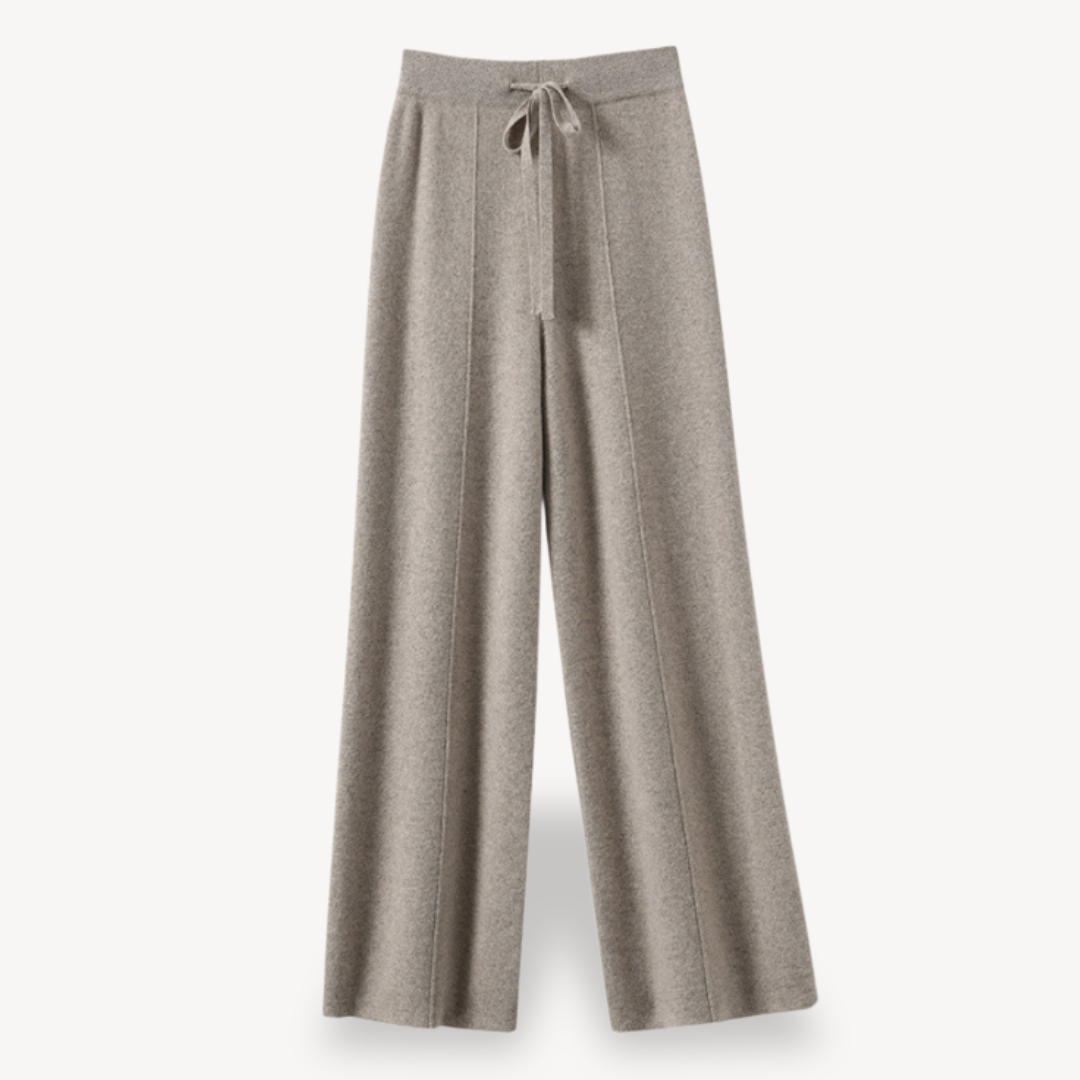 Pantaloni donna in maglia ampi con coulisse