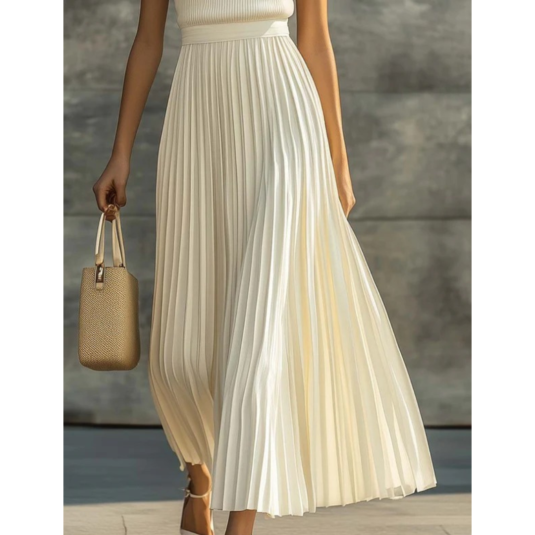 Rosalia | Completo Donna Crema con Gonna e Blusa