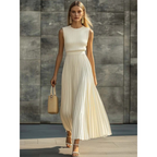 Rosalia | Completo Donna Crema con Gonna e Blusa
