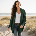 Cardigan donna oversize con maniche a pipistrello