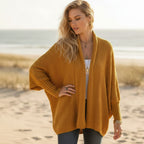 Cardigan donna oversize con maniche a pipistrello
