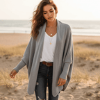 Cardigan donna oversize con maniche a pipistrello