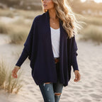 Cardigan donna oversize con maniche a pipistrello