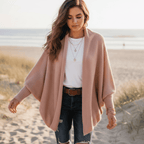 Cardigan donna oversize con maniche a pipistrello