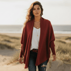 Cardigan donna oversize con maniche a pipistrello