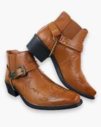 Stivali cowboy uomo con cuciture western