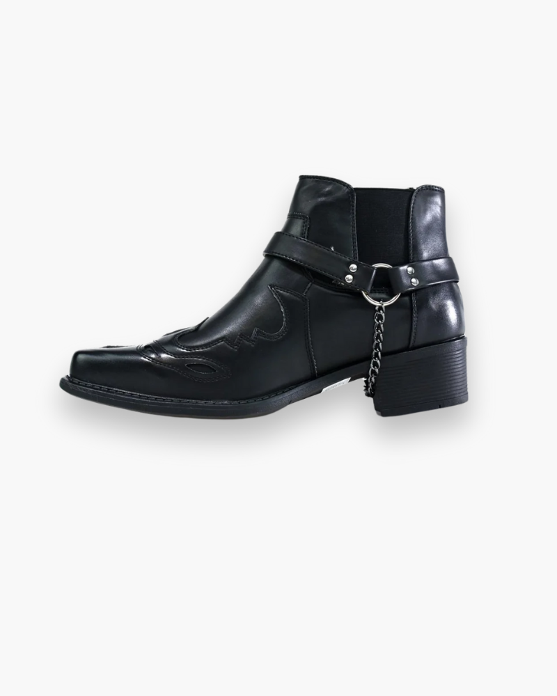 Stivali cowboy uomo con cuciture western
