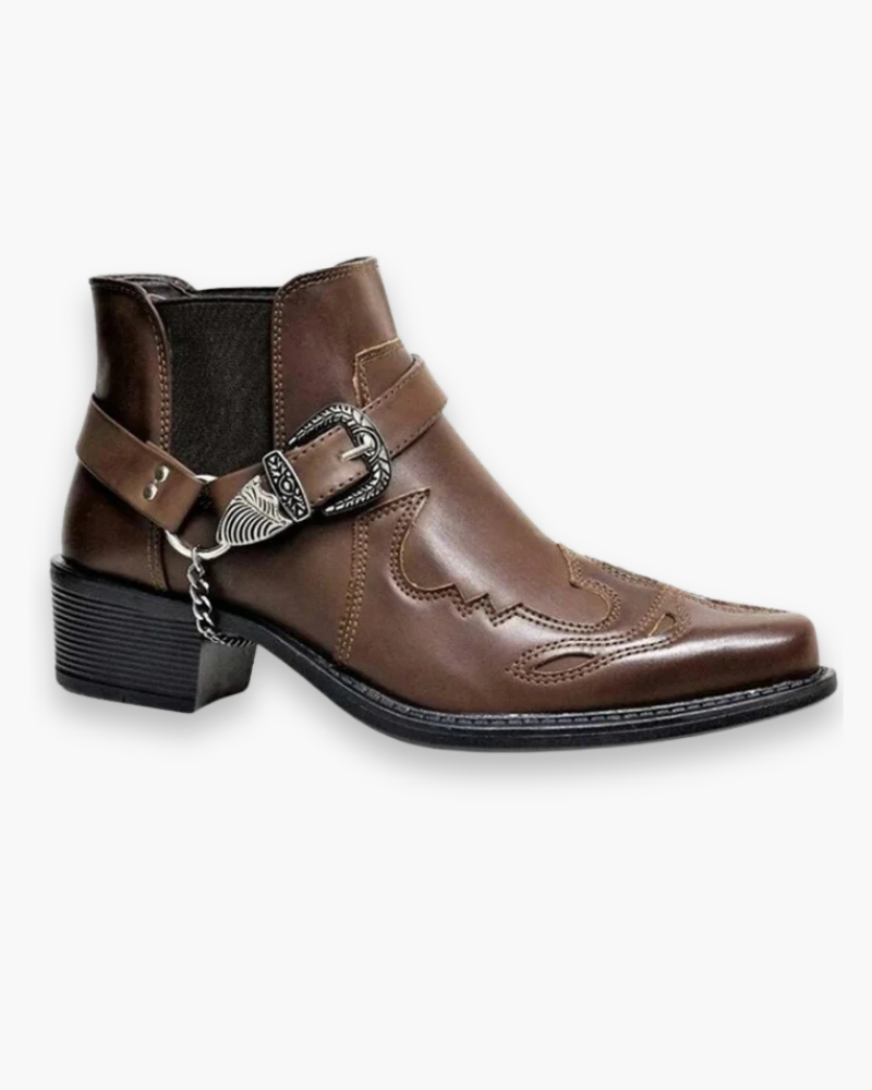 Stivali cowboy uomo con cuciture western
