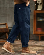 Pantaloni cargo uomo con pince e tasche laterali