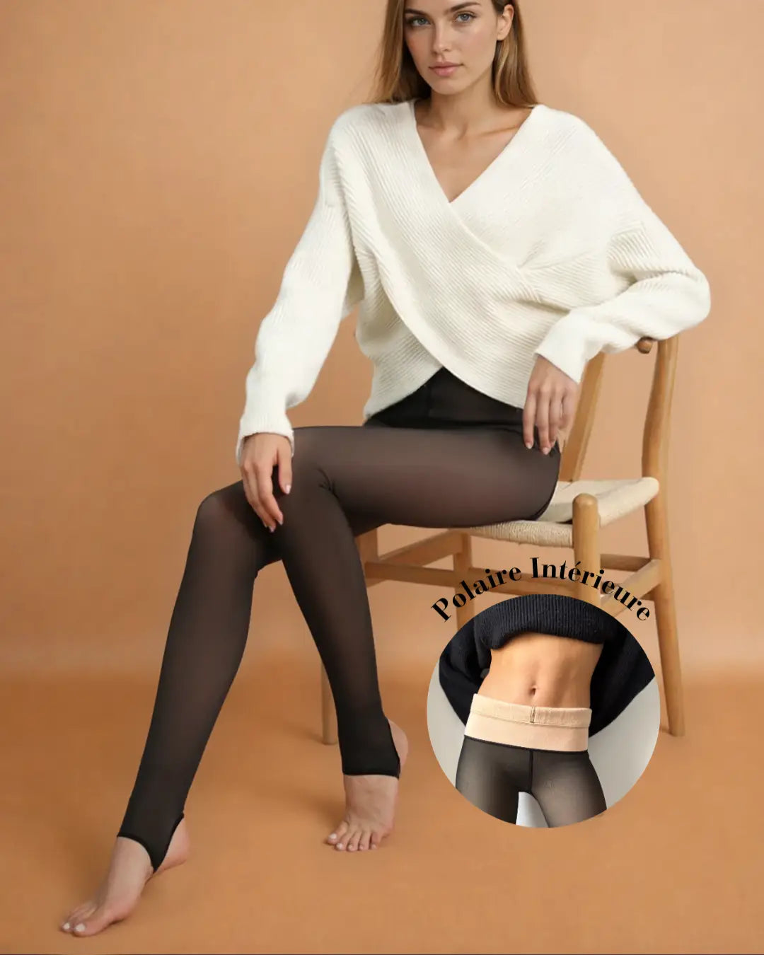 Collant termico donna con interno felpato