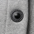 Cardigan donna lungo con cappuccio e bottoni