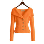 Cardigan donna a costine con collo a barchetta