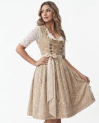 Dirndl donna 3 pezzi con blusa in pizzo