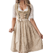 Dirndl donna 3 pezzi con blusa in pizzo