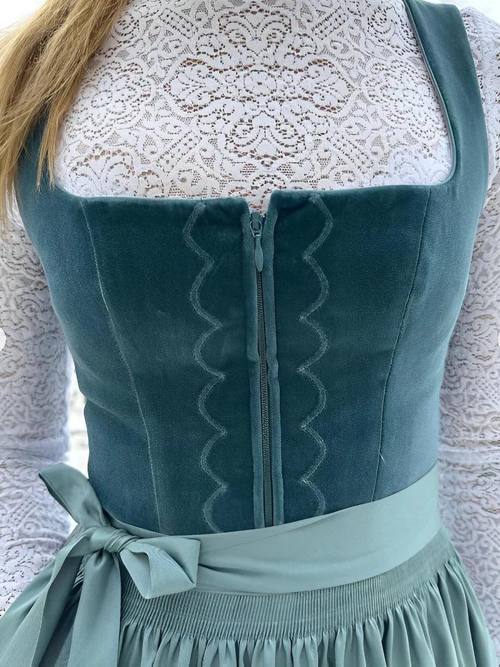 Dirndl donna midi con grembiule