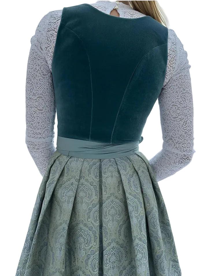 Dirndl donna midi con grembiule