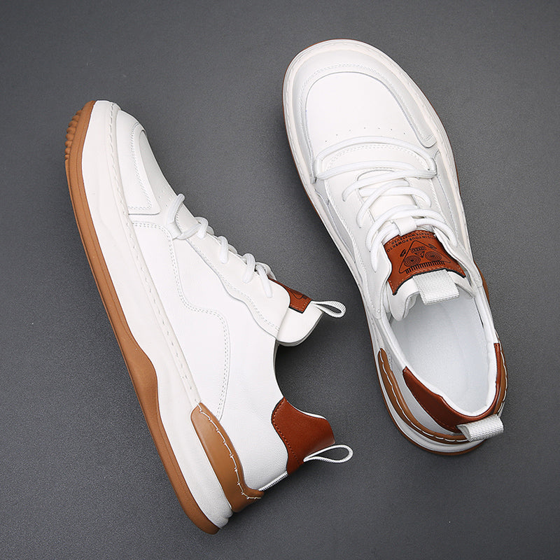 Sneaker uomo con suola alta e linguetta imbottita