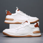 Sneaker uomo con suola alta e linguetta imbottita