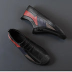 Sneaker uomo senza lacci con zip e suola spessa