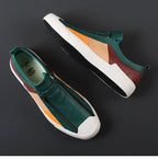 Sneaker uomo senza lacci con zip e suola spessa