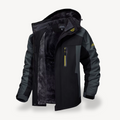 Giacca softshell uomo con cappuccio e interno felpato