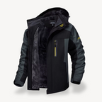 Giacca softshell uomo con cappuccio e interno felpato
