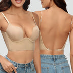 Reggiseno push up donna con spalline trasparenti