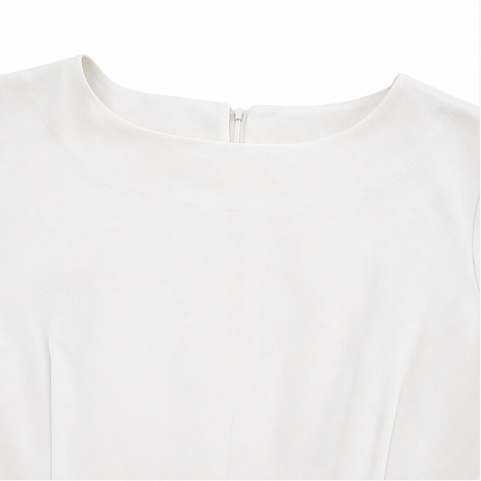 Abito midi donna con maniche in perle