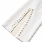 Abito midi donna con maniche in perle